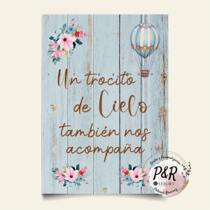 Cartel “Un trocito de cielo también nos acompaña”