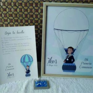 Cuadro de huellas mod. globo aeroestático