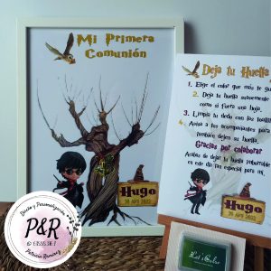 Cuadro de huellas Harry Potter