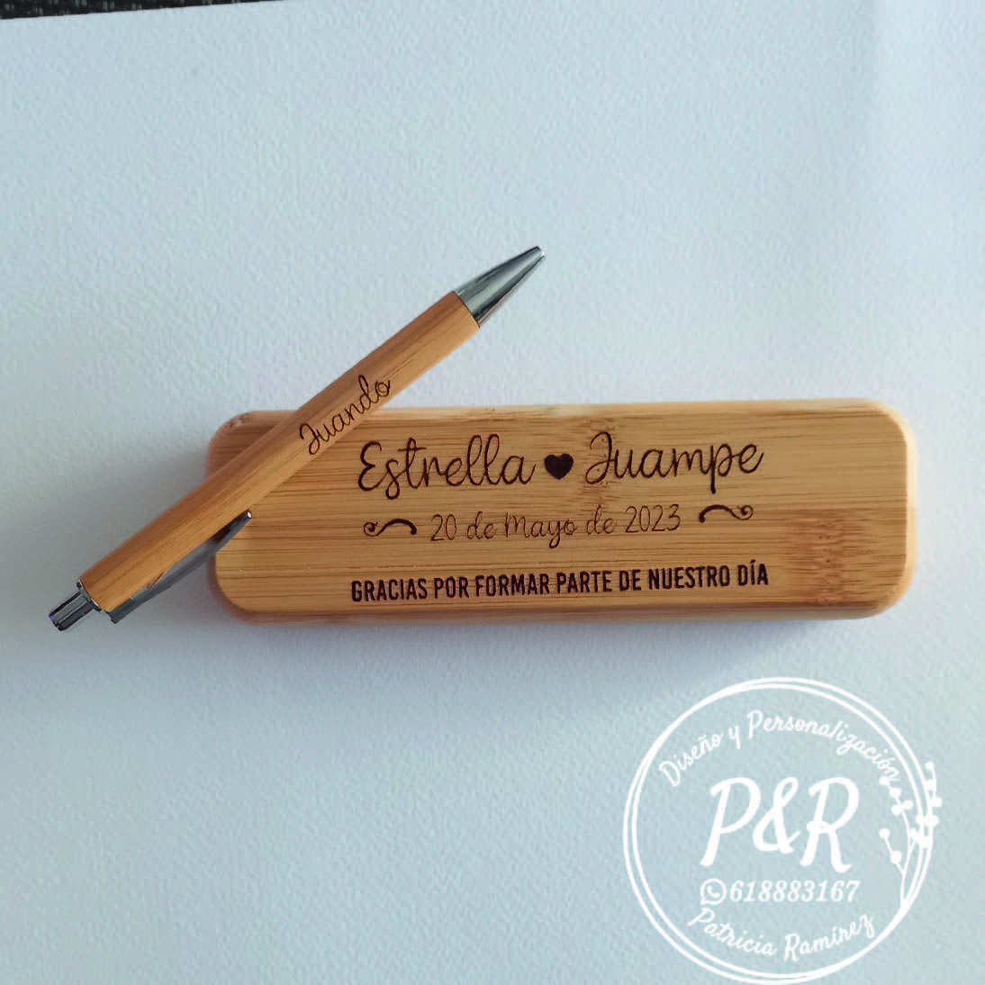 Bolígrafo personalizado para testigo de boda
