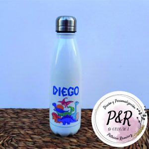 Botella aluminio mod. dinosaurio