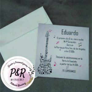 Invitación temácica Rock
