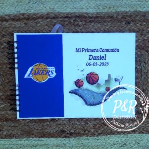 Libro de firmas y fotos temática Baloncesto-L.A. Lakers