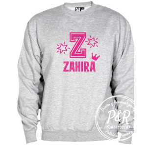 Sudadera niña mod. inicial universitaria