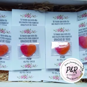 Tarjeta de agradecimiento flor rosa