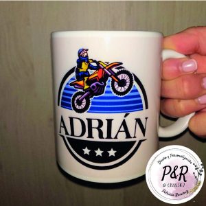 Taza temática moto cross