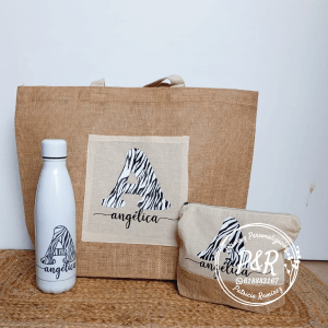 Pack Bolso, Neceser y botella Gavia Cebra