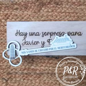 Llave personalizada para regalo de Crucero por el Meditarraneo