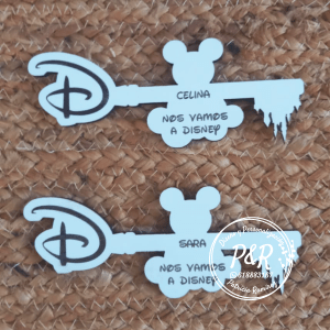 Llave personalizada para regalo de viaje a Disney Mickey