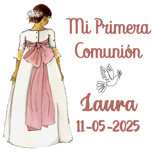 Taza comunión niña tono rosa