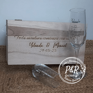 Juego de copas de champang Modelo & Corazón