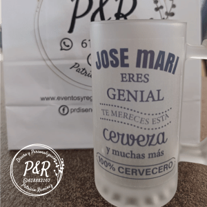 Jarra para cerveza efecto hielo mod.  100% Cervecero