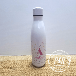 Botella de aluminio mod. inicial rosa